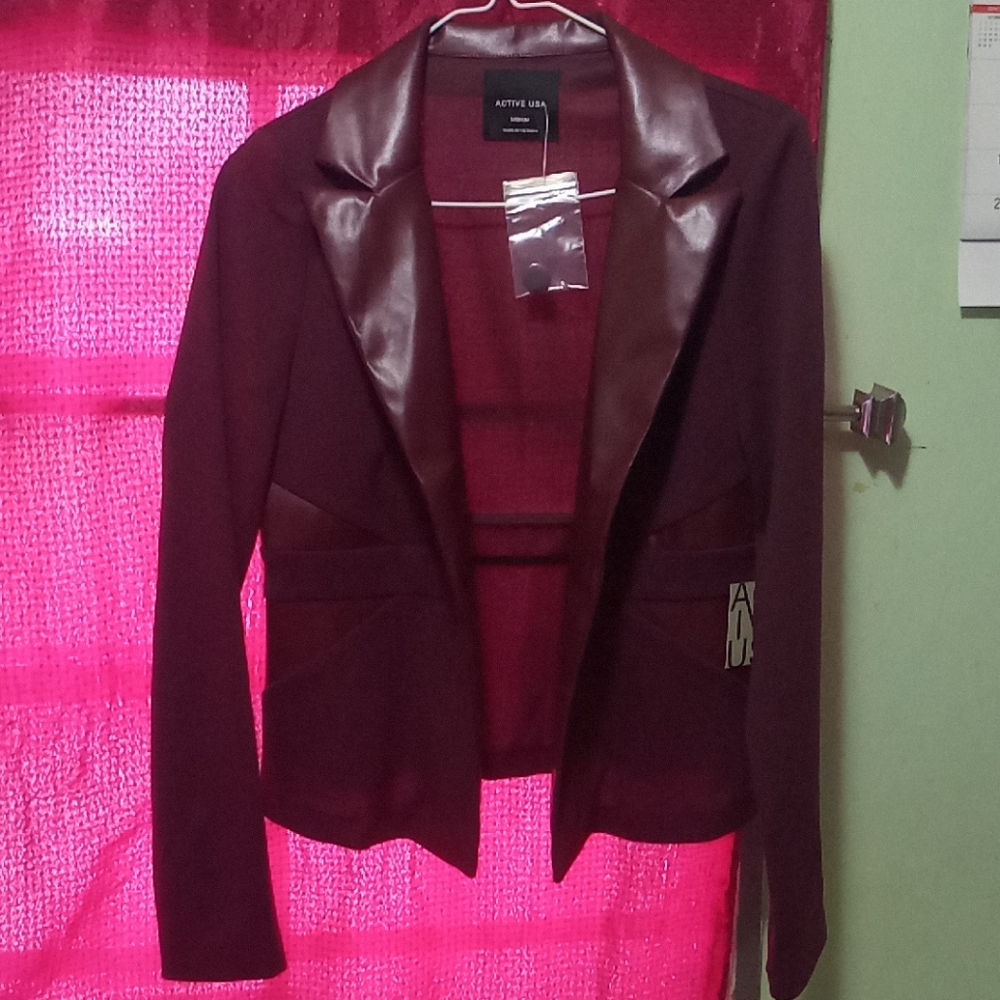 ACTIVE Usa blazer vino